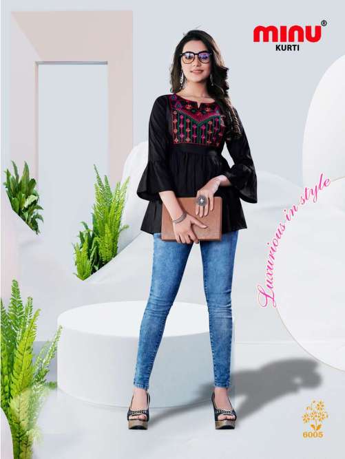 Minu GORGEOUS Vol-6 Rayon  Top-5P Catalog