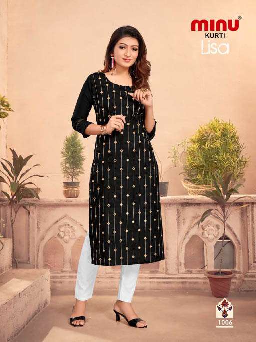 Minu Lisa Cotton Kurtis-6P Catalogue