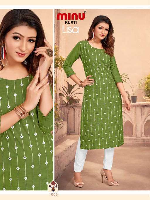 Minu Lisa Cotton Kurtis-6P Catalogue