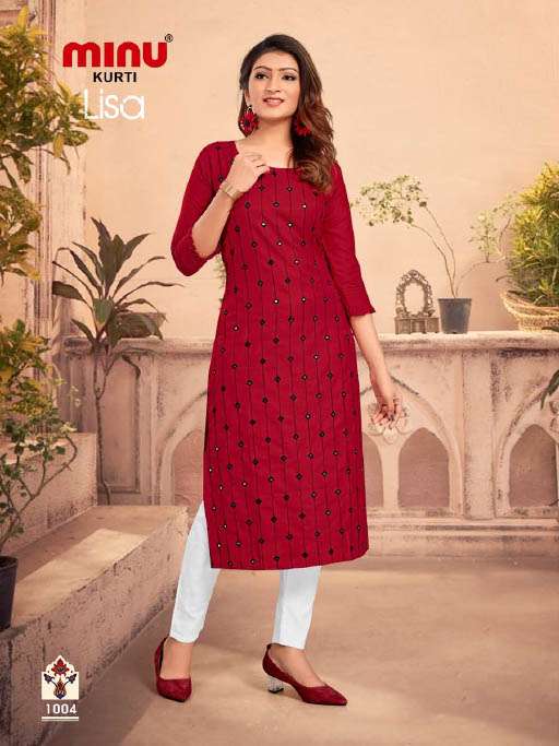 Minu Lisa Cotton Kurtis-6P Catalogue