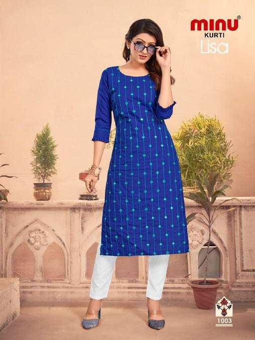 Minu Lisa Cotton Kurtis-6P Catalogue