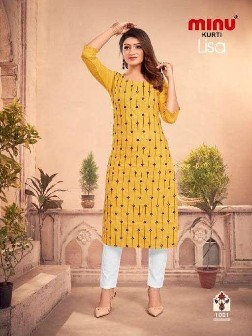 Minu Lisa Cotton Kurtis-6P Catalogue