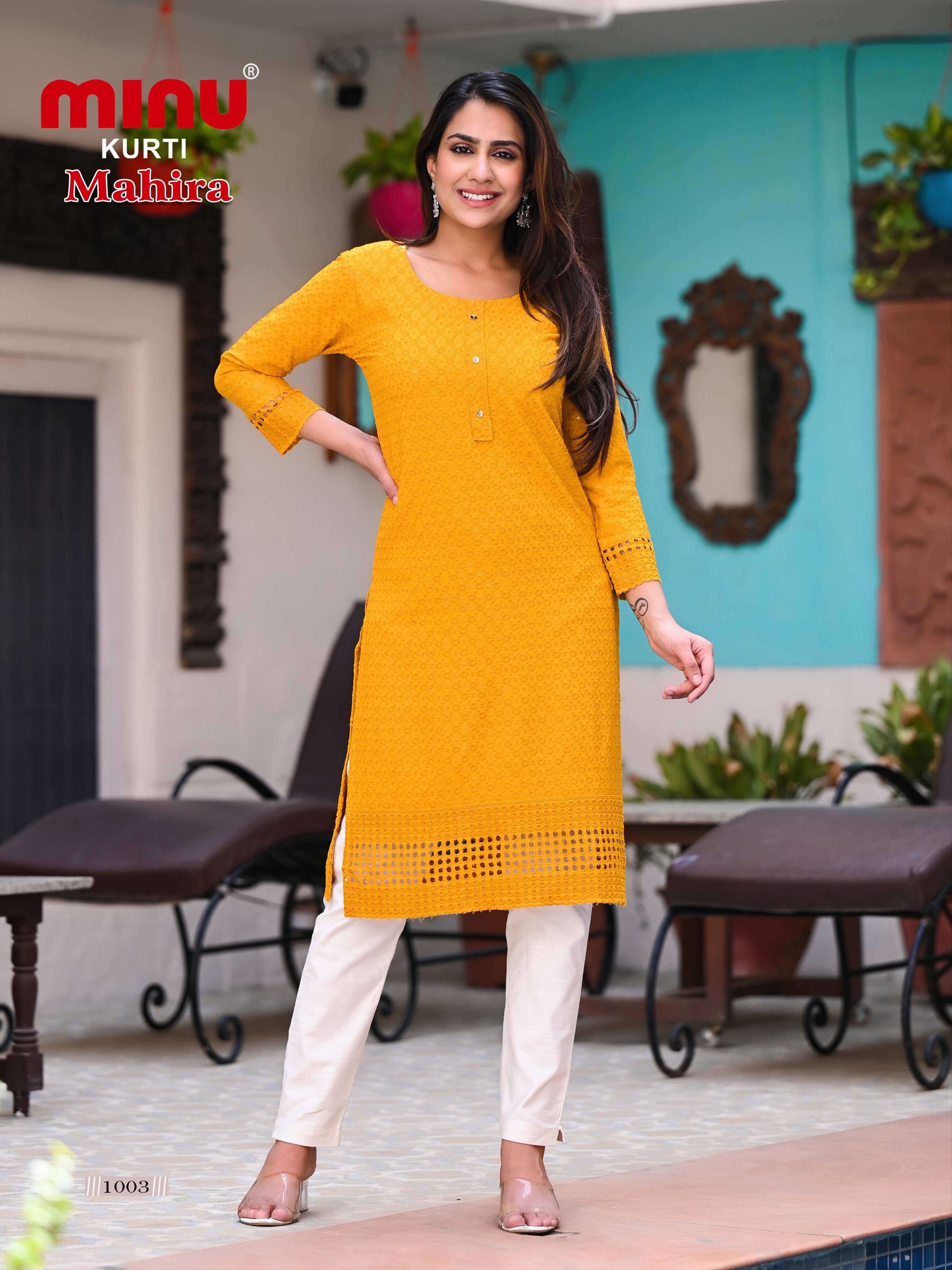 Minu Mahira  Rayon Kurti-8P Catalogue