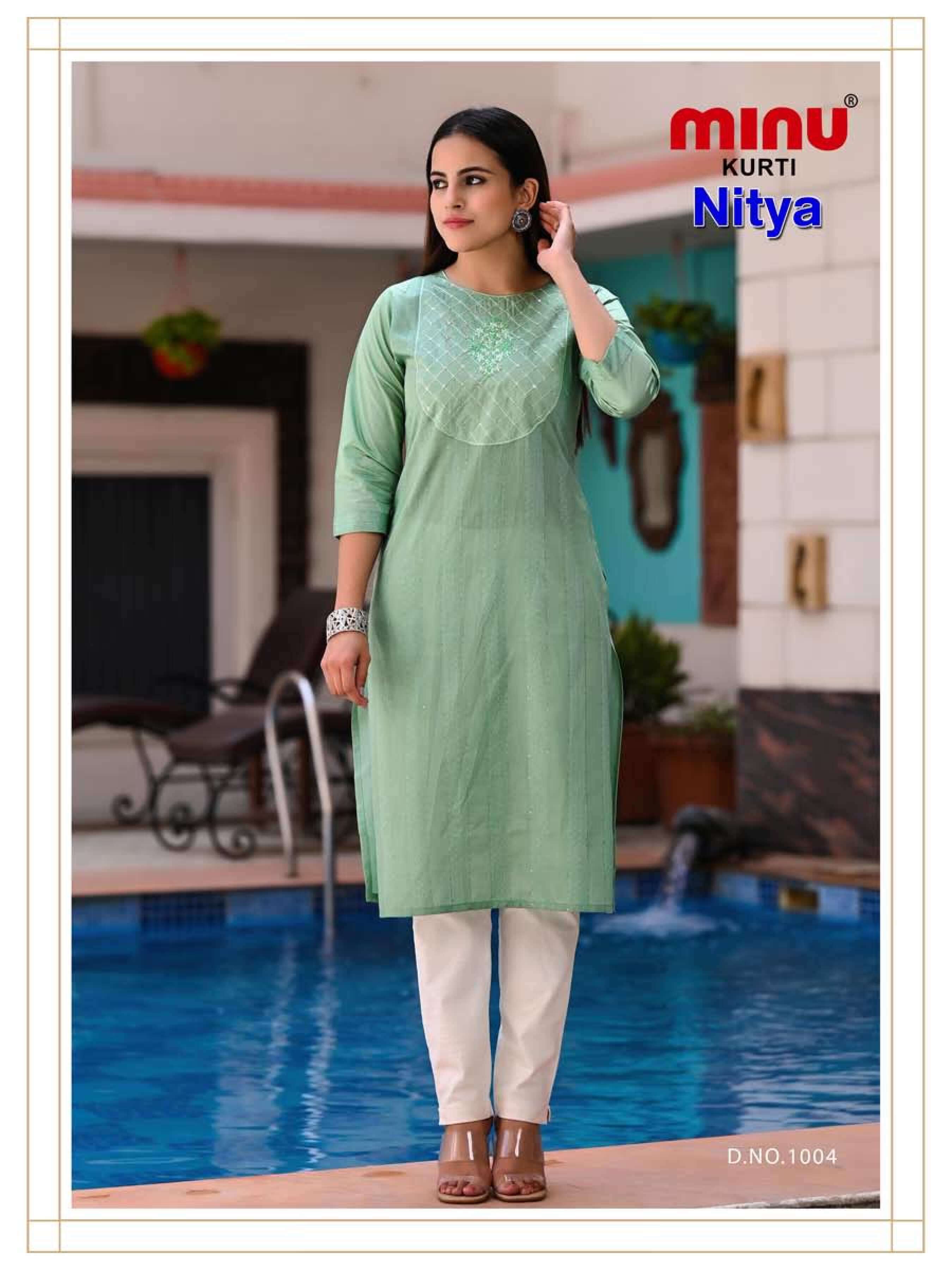 Minu Nitya Rayon Silk Kurtis-4P Catalogue