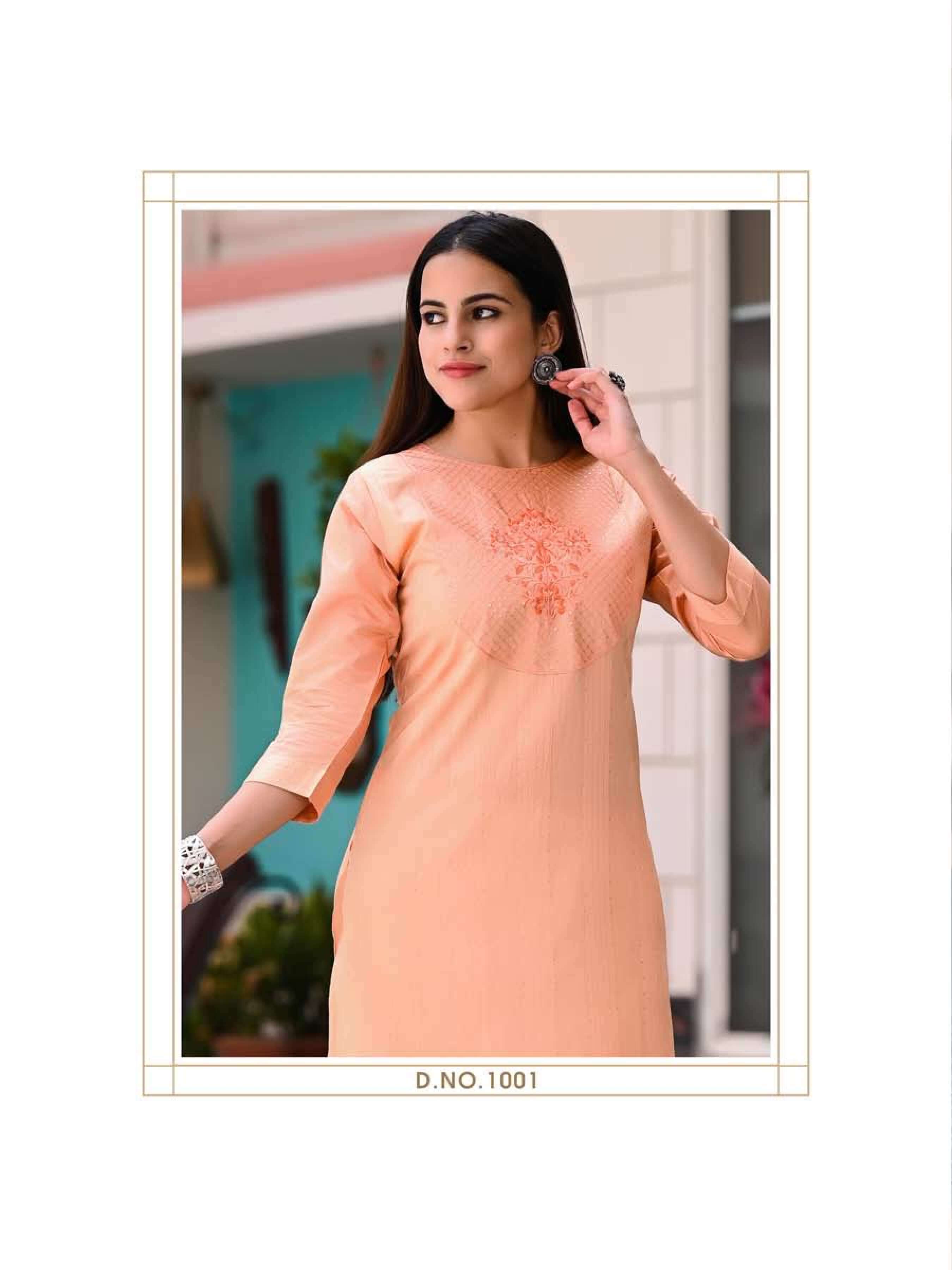 Minu Nitya Rayon Silk Kurtis-4P Catalogue