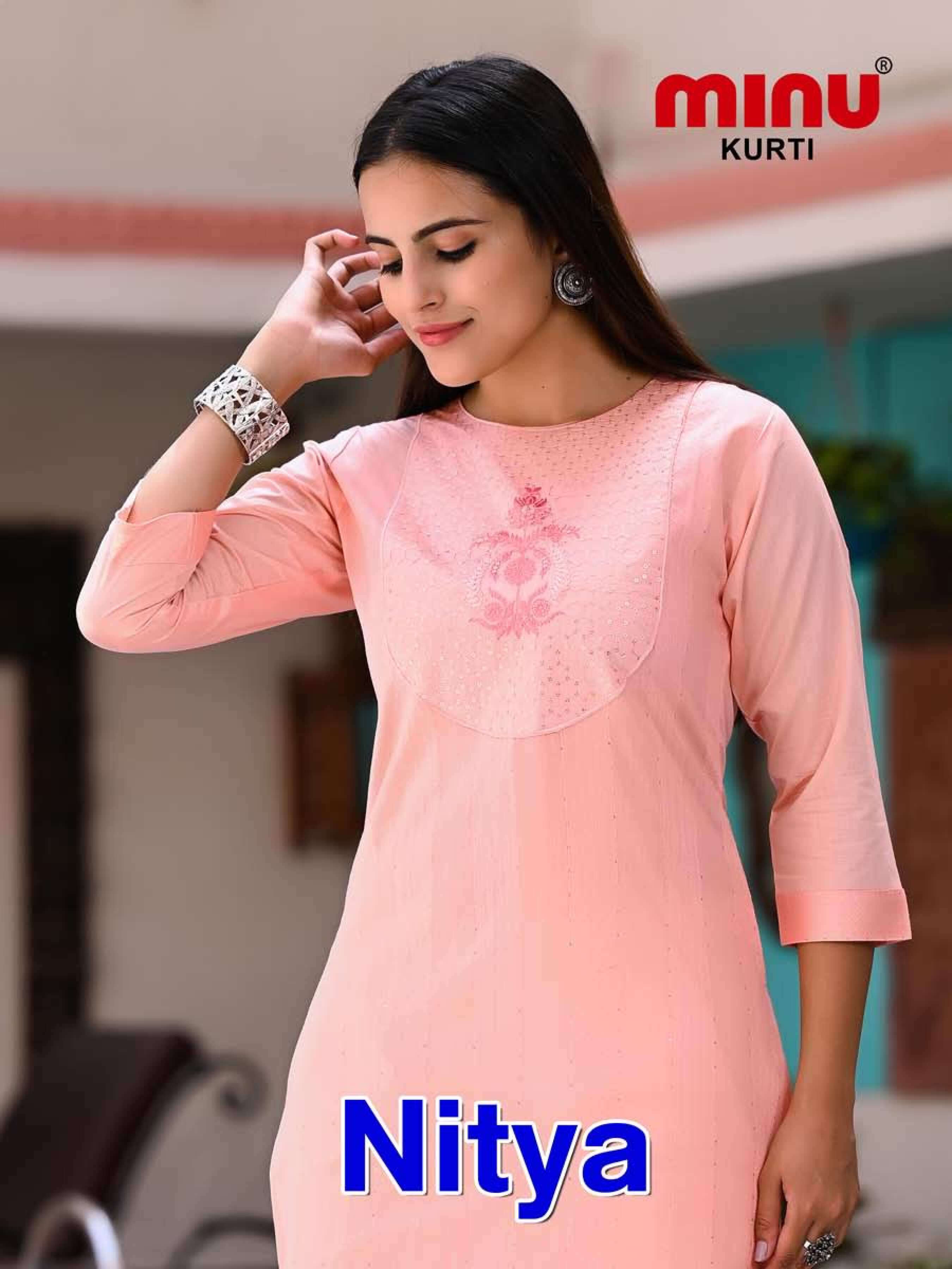 Minu Nitya Rayon Silk Kurtis-4P Catalogue
