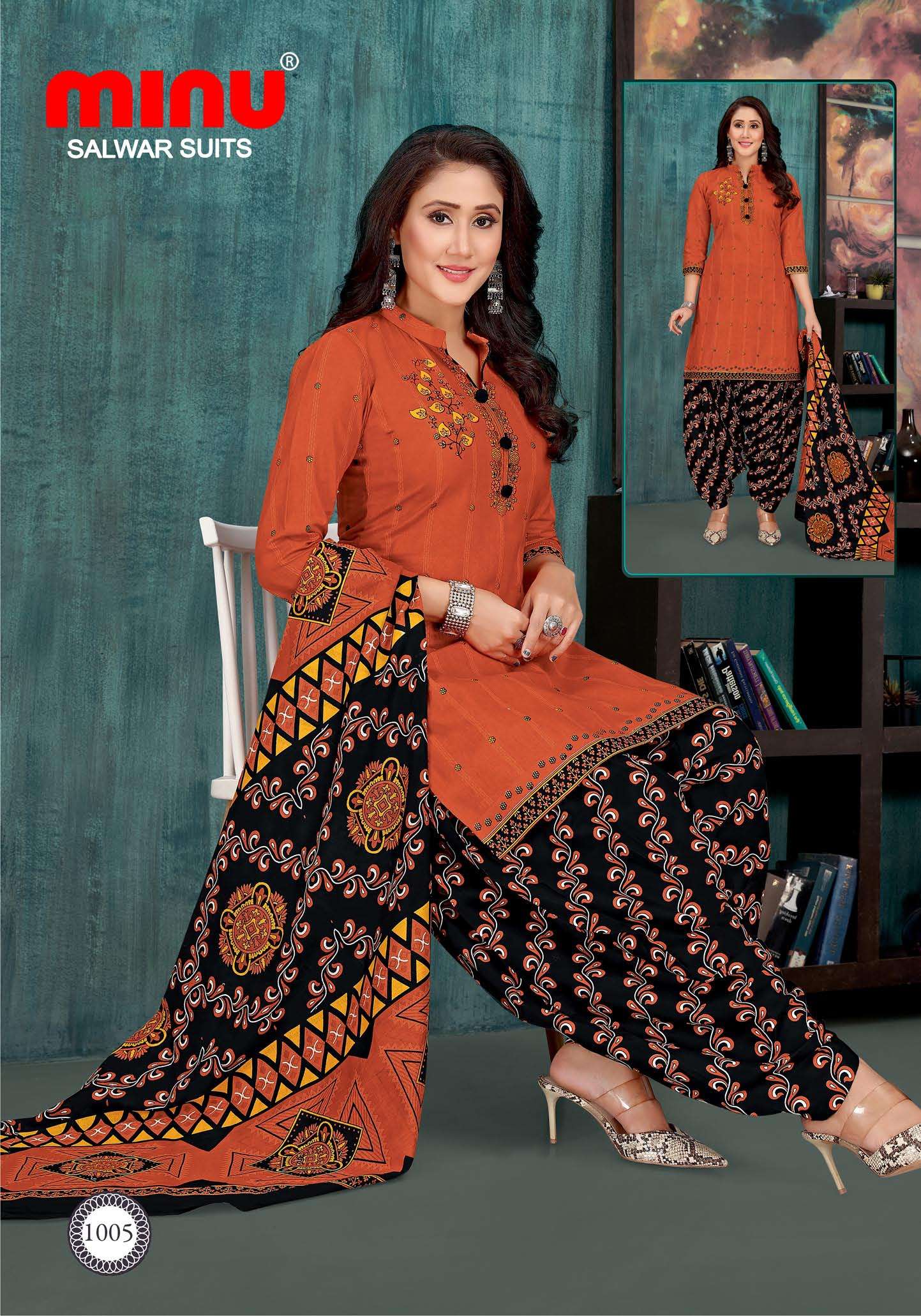 Minu Patiala Babes Cotton Dress Material-10P Catalogue