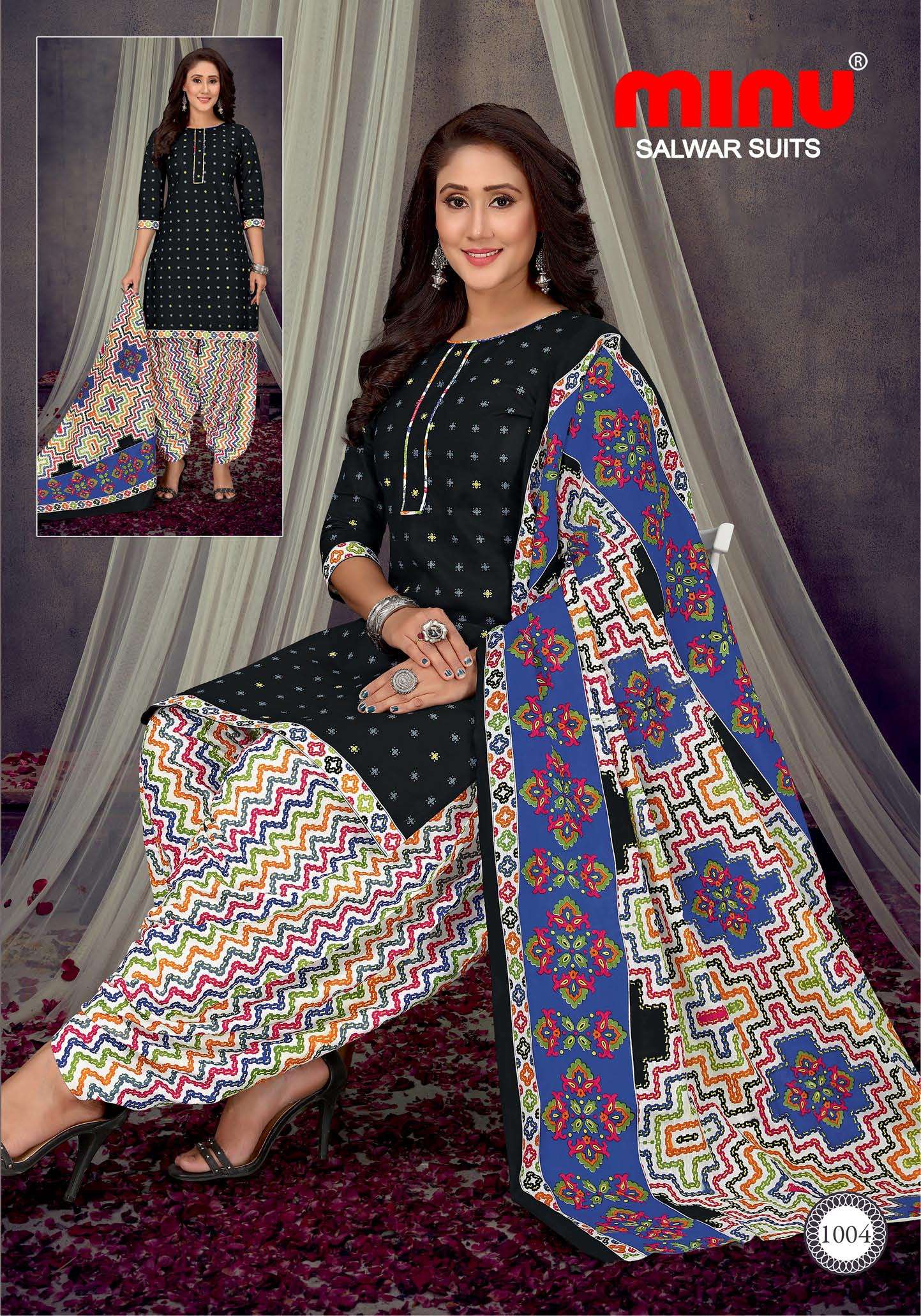 Minu Patiala Babes Cotton Dress Material-10P Catalogue