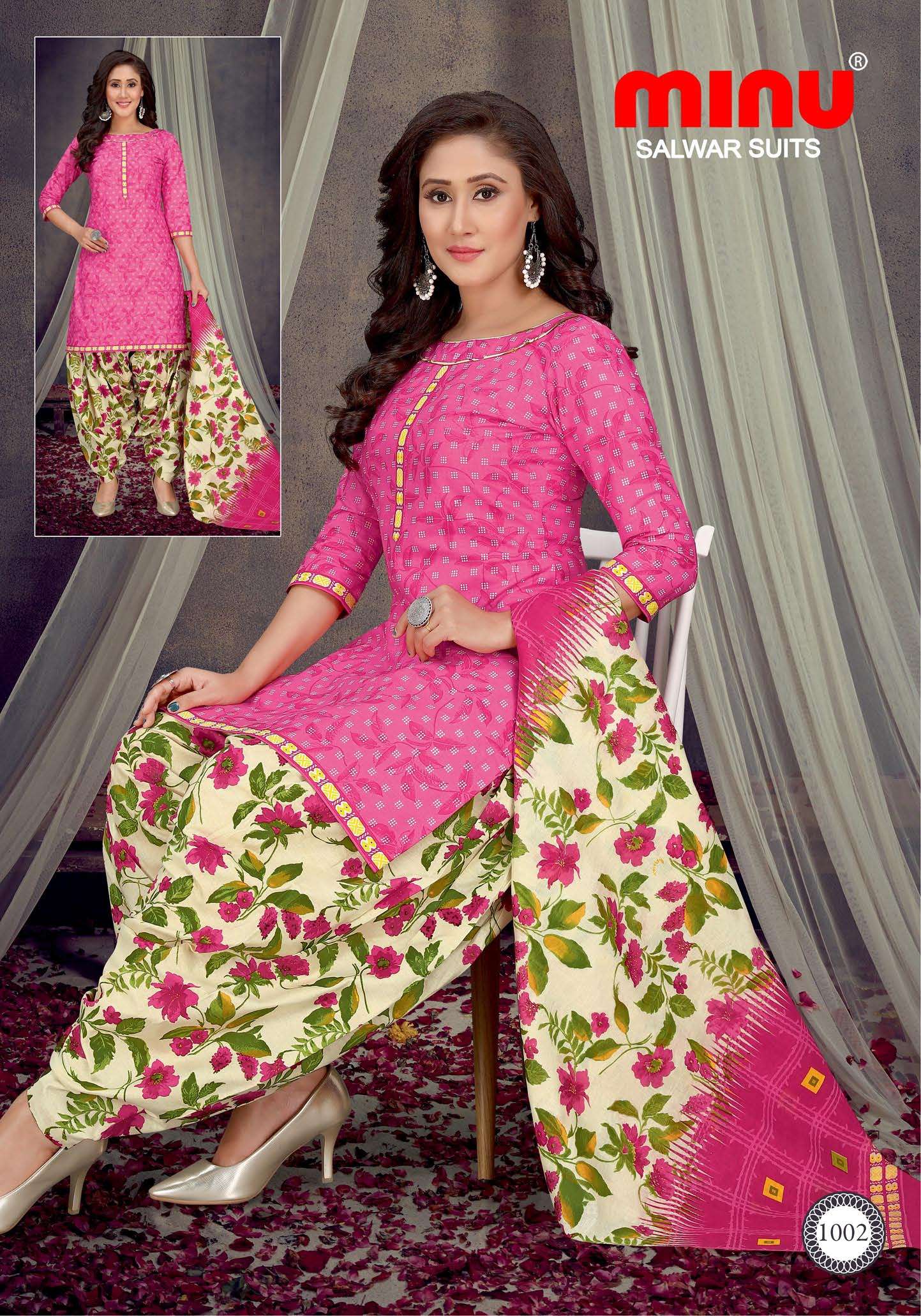 Minu Patiala Babes Cotton Dress Material-10P Catalogue