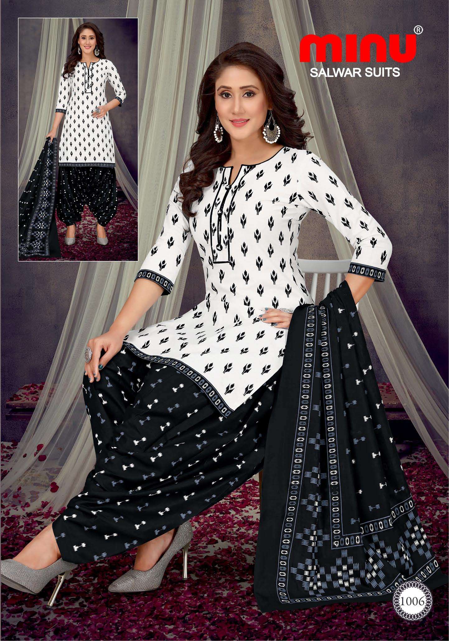 Minu Patiala Babes Cotton Dress Material-10P Catalogue