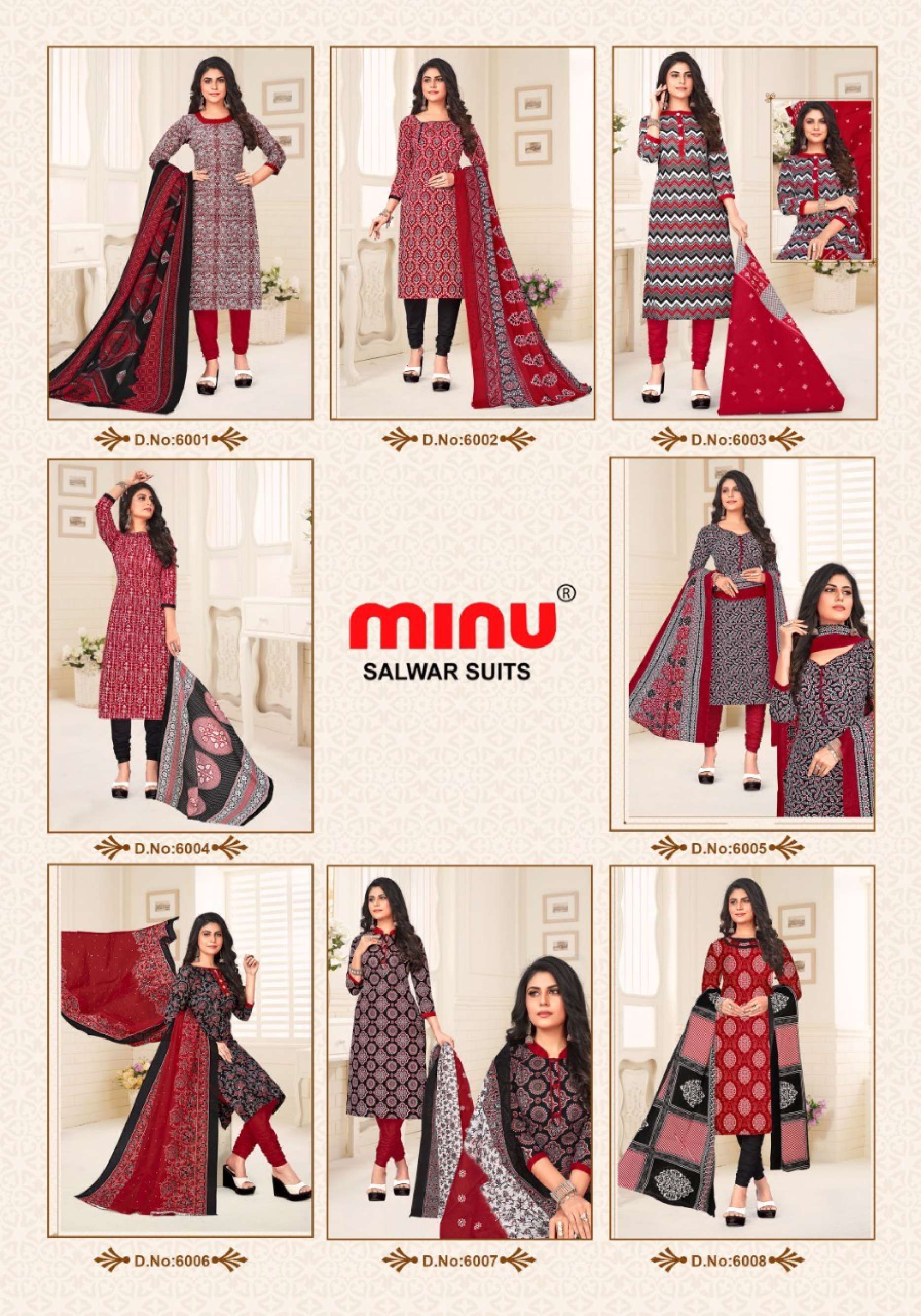 Minu Phillauri Cotton Dress Material-8P Catalogue