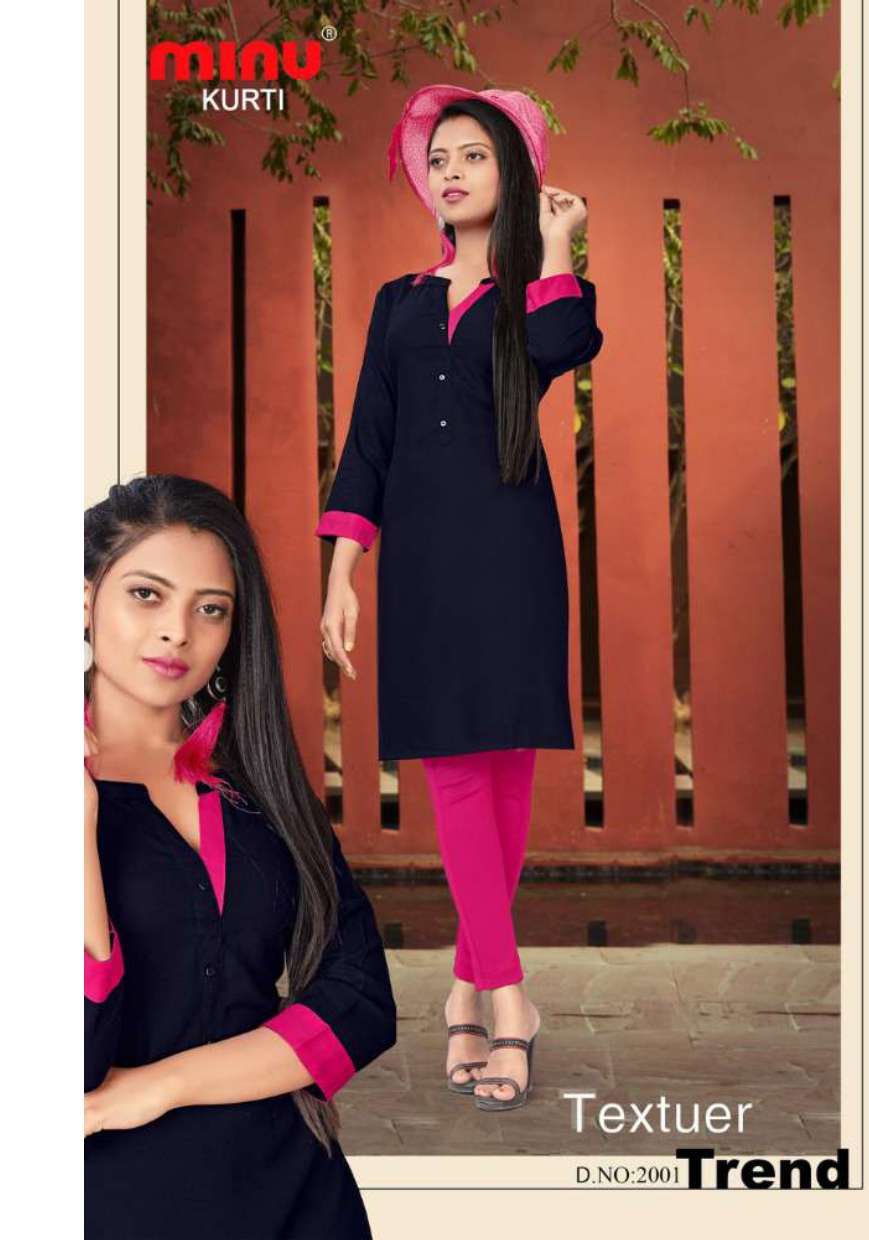 Minu Ruby vol-2 Rayon Kurtis Catalogue-9P
