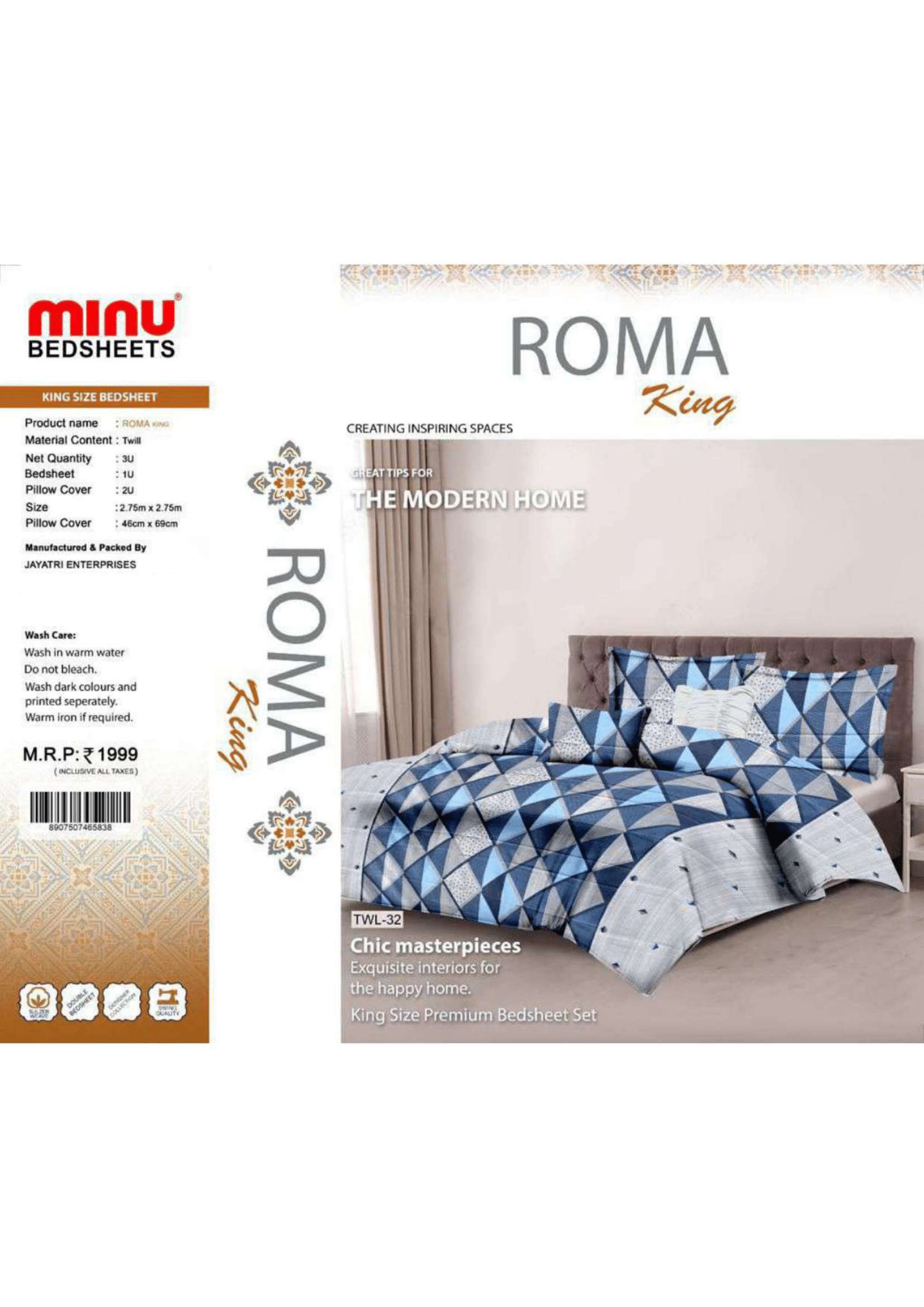 Minu Satin Roma king Bedsheet-13P Catalogue