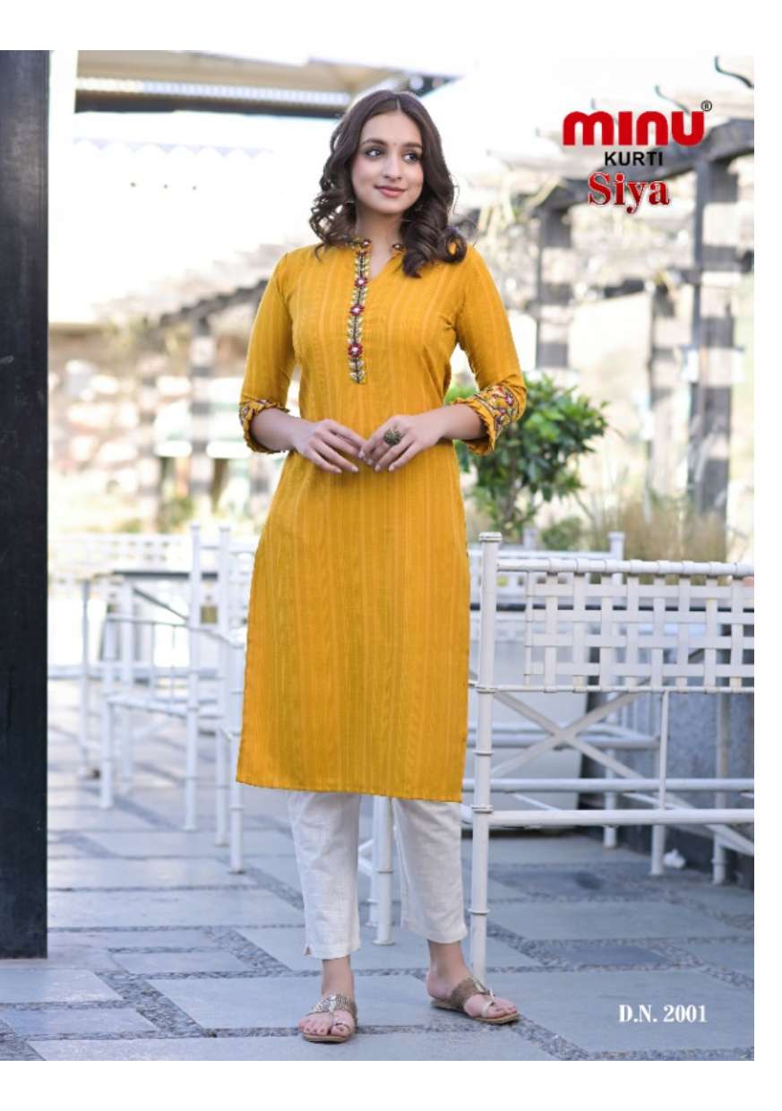 Minu SIYA Vol-2 Rayon Kurtis-4P Catalogue