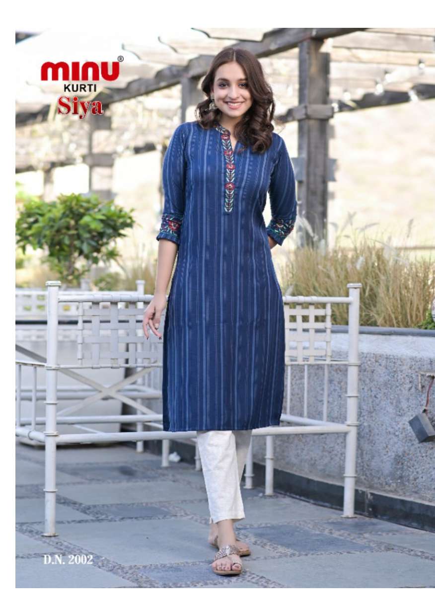 Minu SIYA Vol-2 Rayon Kurtis-4P Catalogue