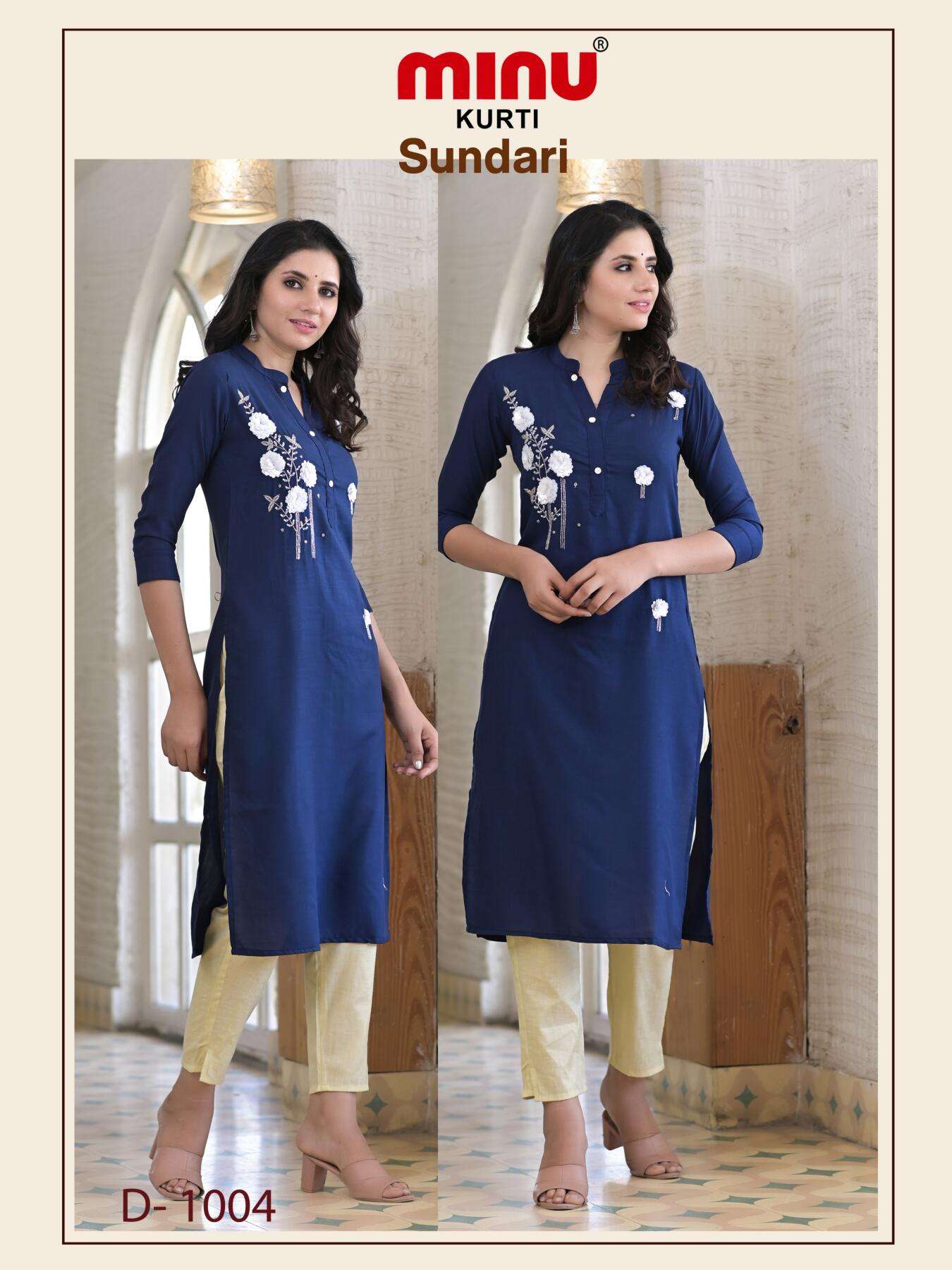 Minu Sundari Long Kurti-5P Catalogue