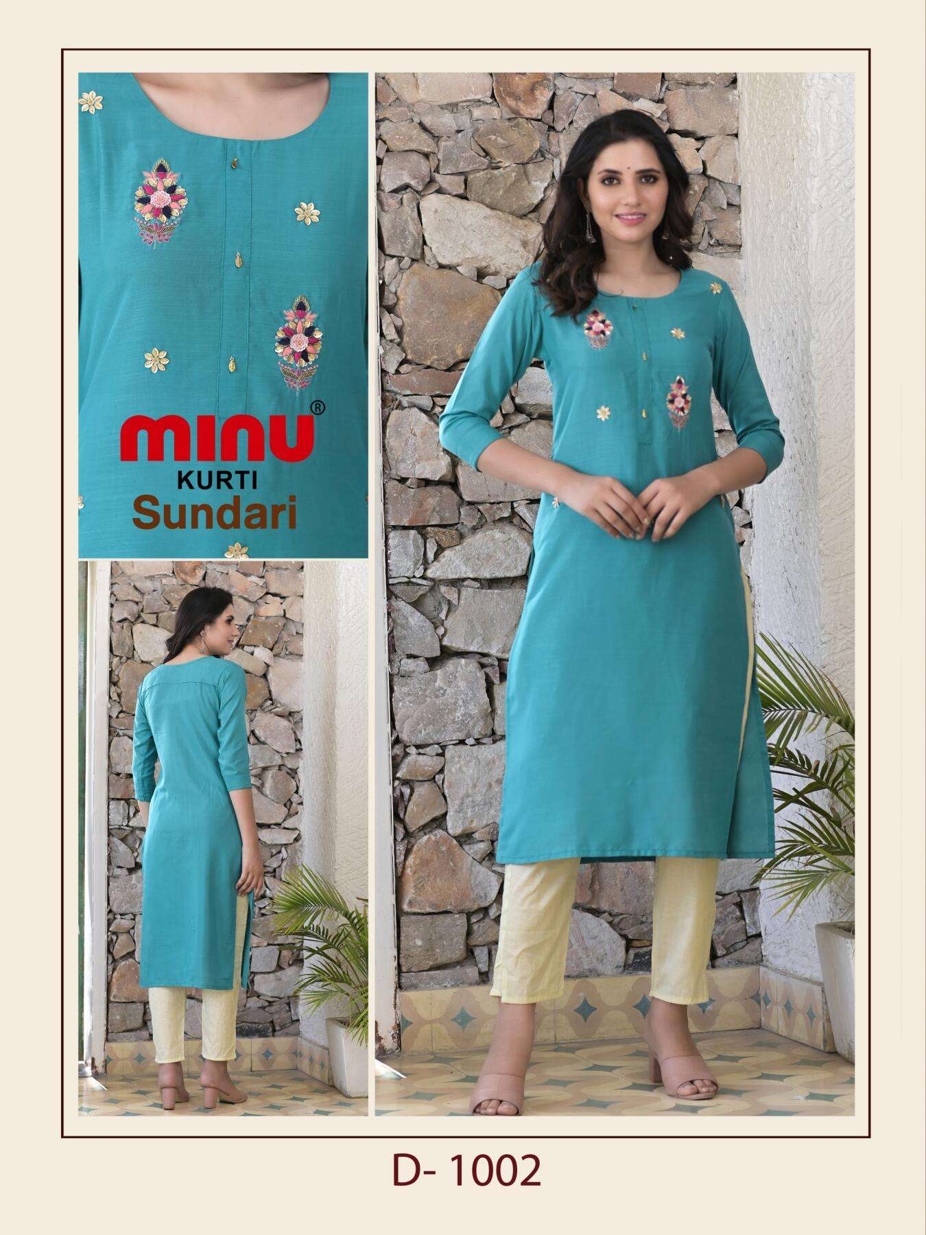Minu Sundari Long Kurti-5P Catalogue
