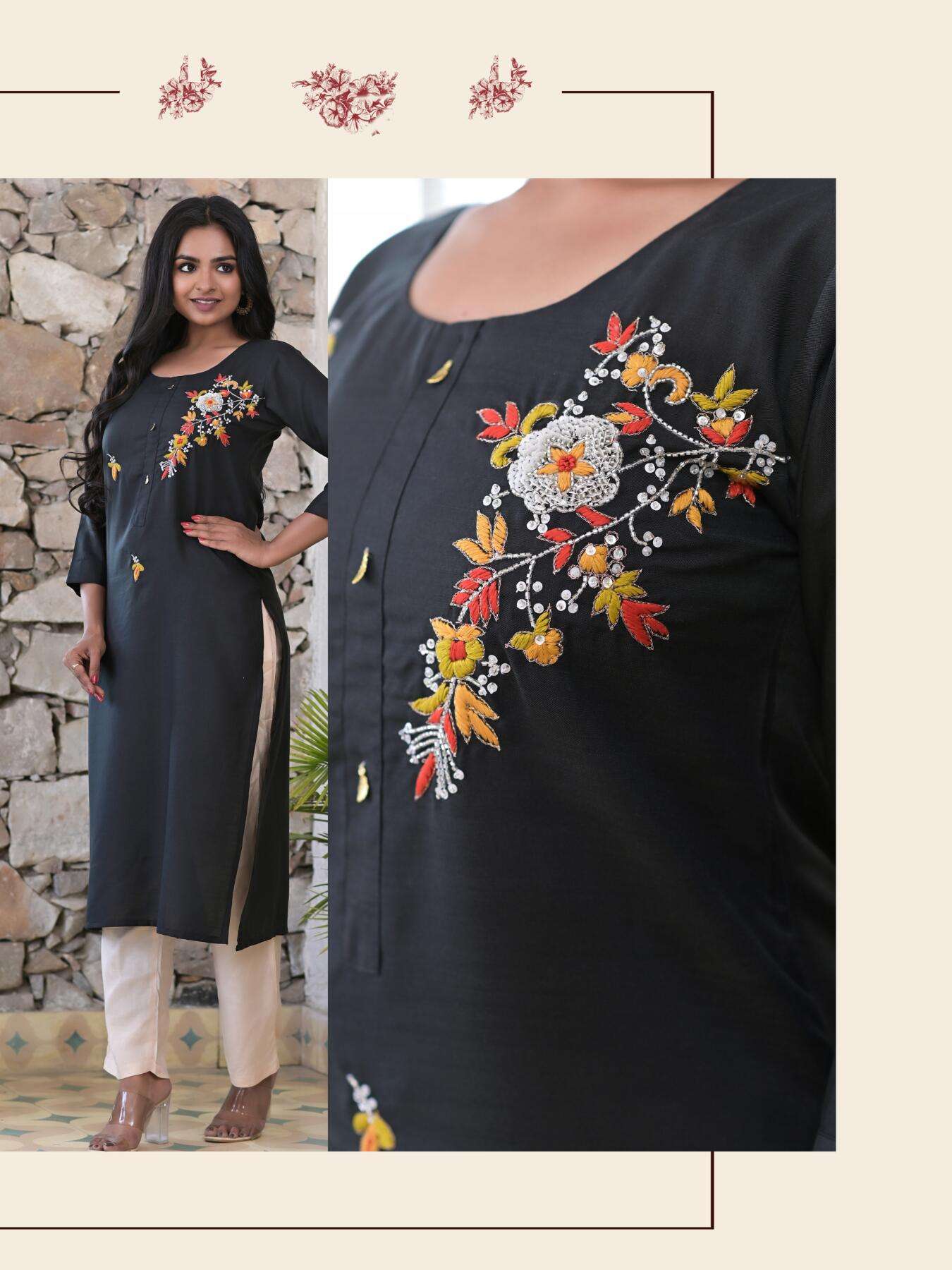 Minu Sundari Long Kurti-5P Catalogue