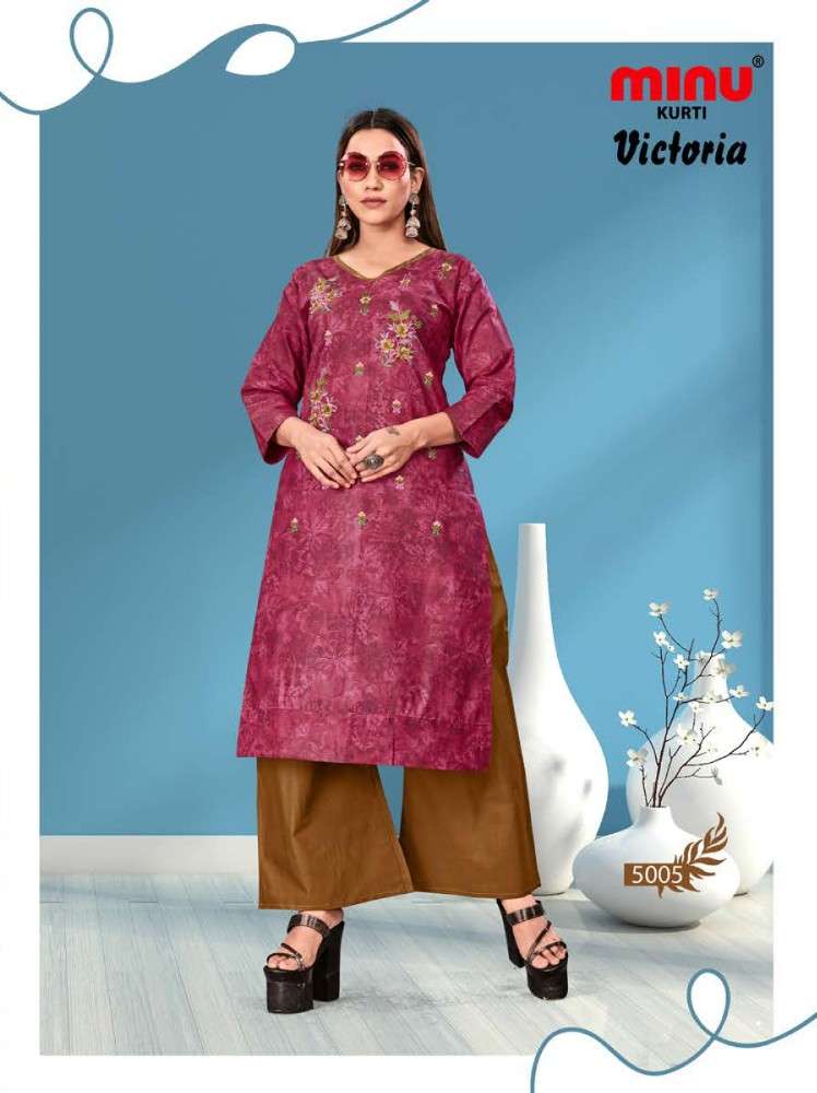 Minu Victoria Vol-5 Kurtis Combo-8P Catalogue