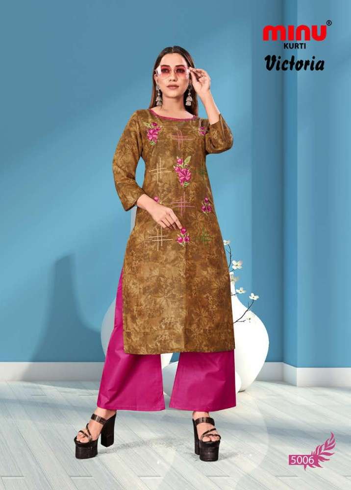 Minu Victoria Vol-5 Kurtis Combo-8P Catalogue