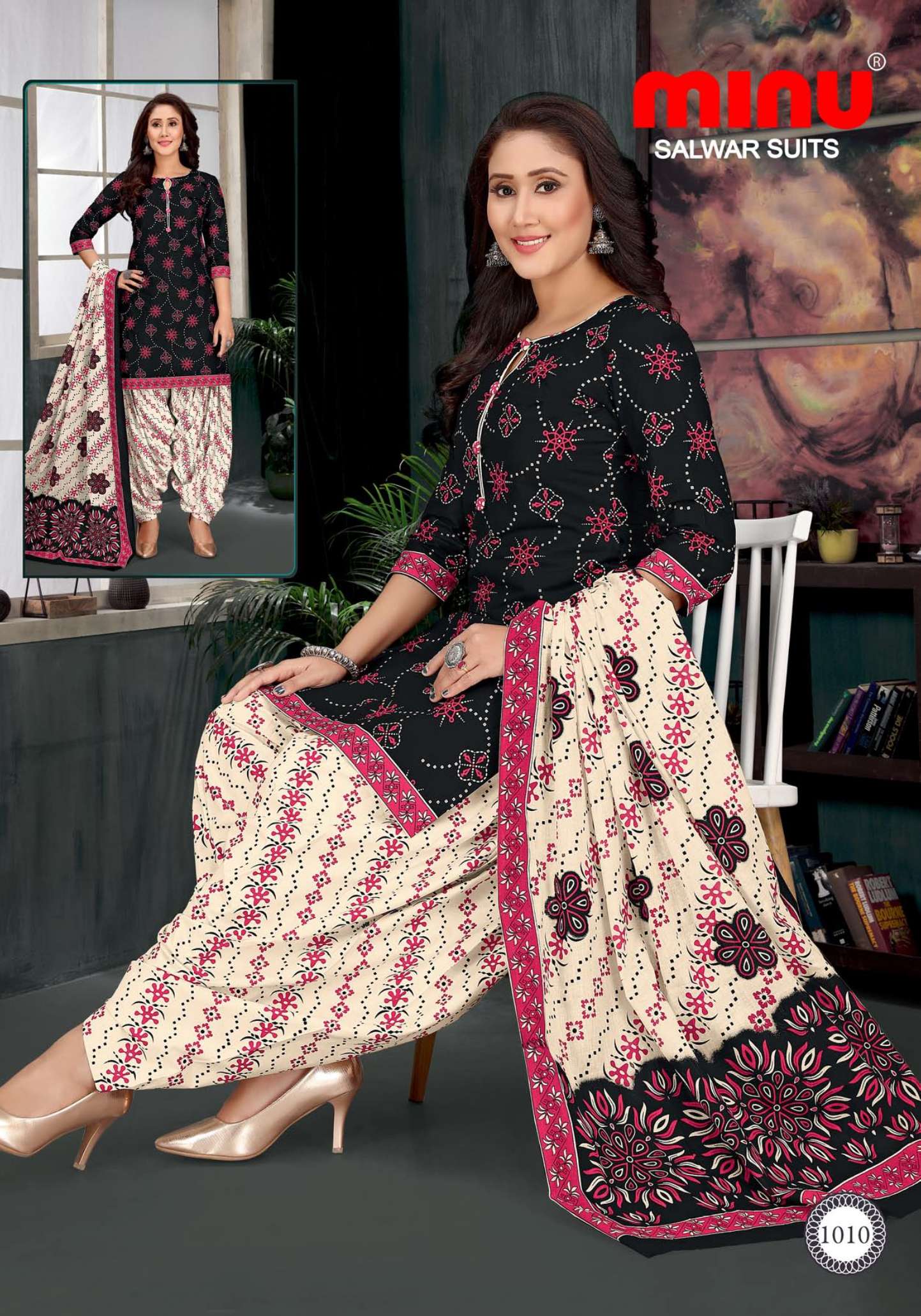 Minu Ruchika Cotton Patiala Dress Material-10P Catalogue