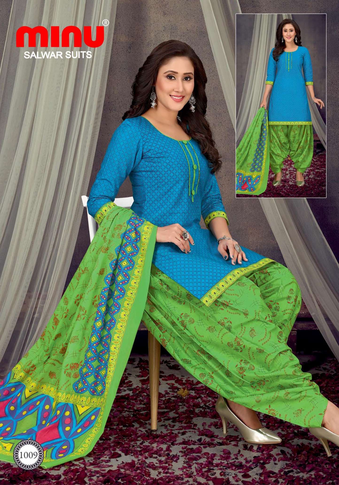 Minu Ruchika Cotton Patiala Dress Material-10P Catalogue