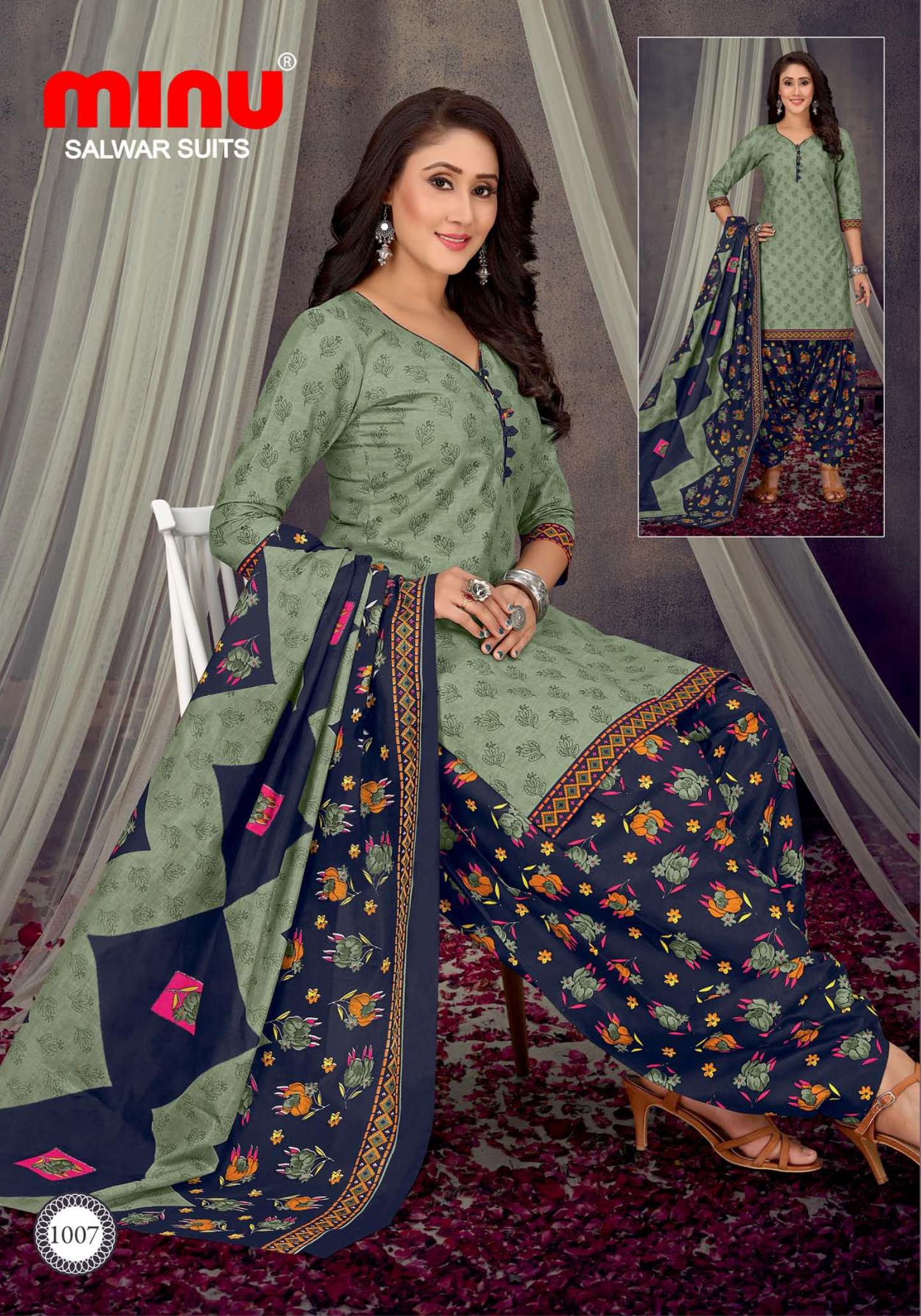 Minu Ruchika Cotton Patiala Dress Material-10P Catalogue