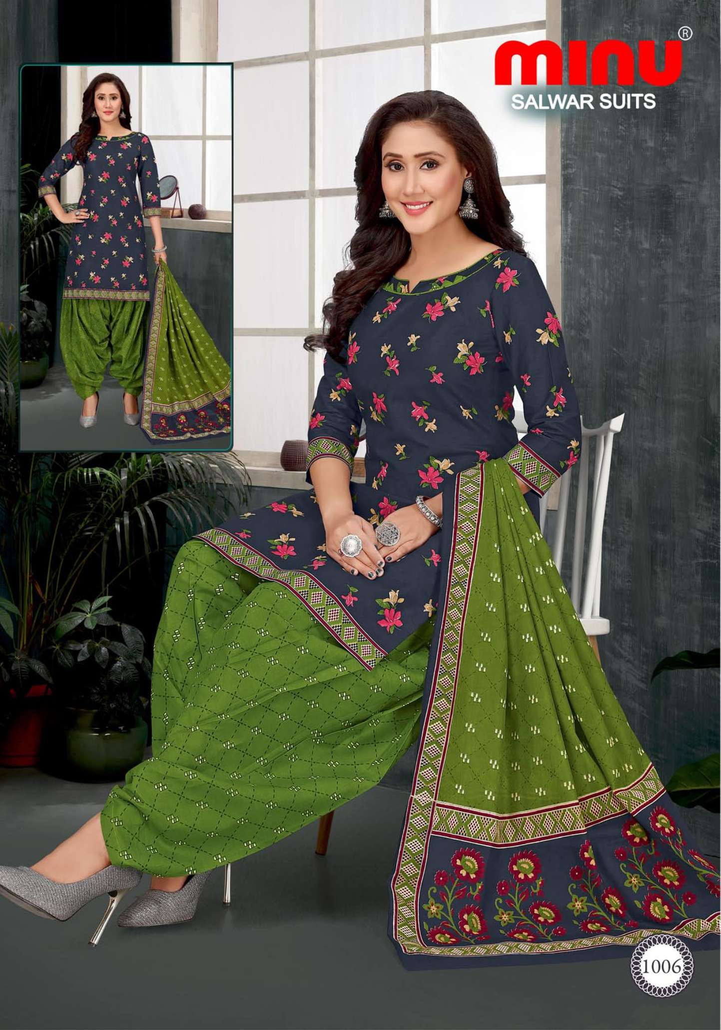 Minu Ruchika Cotton Patiala Dress Material-10P Catalogue