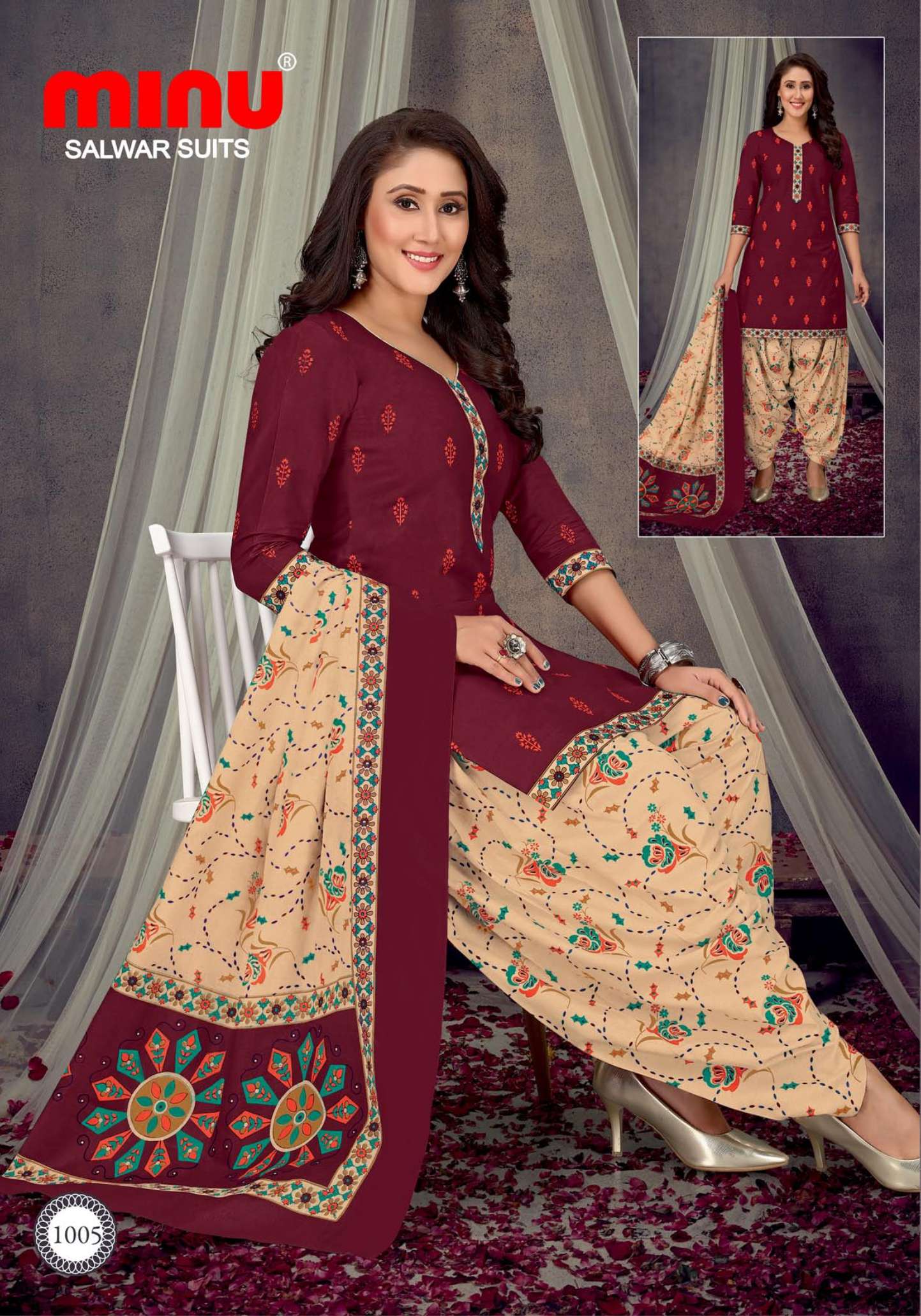 Minu Ruchika Cotton Patiala Dress Material-10P Catalogue