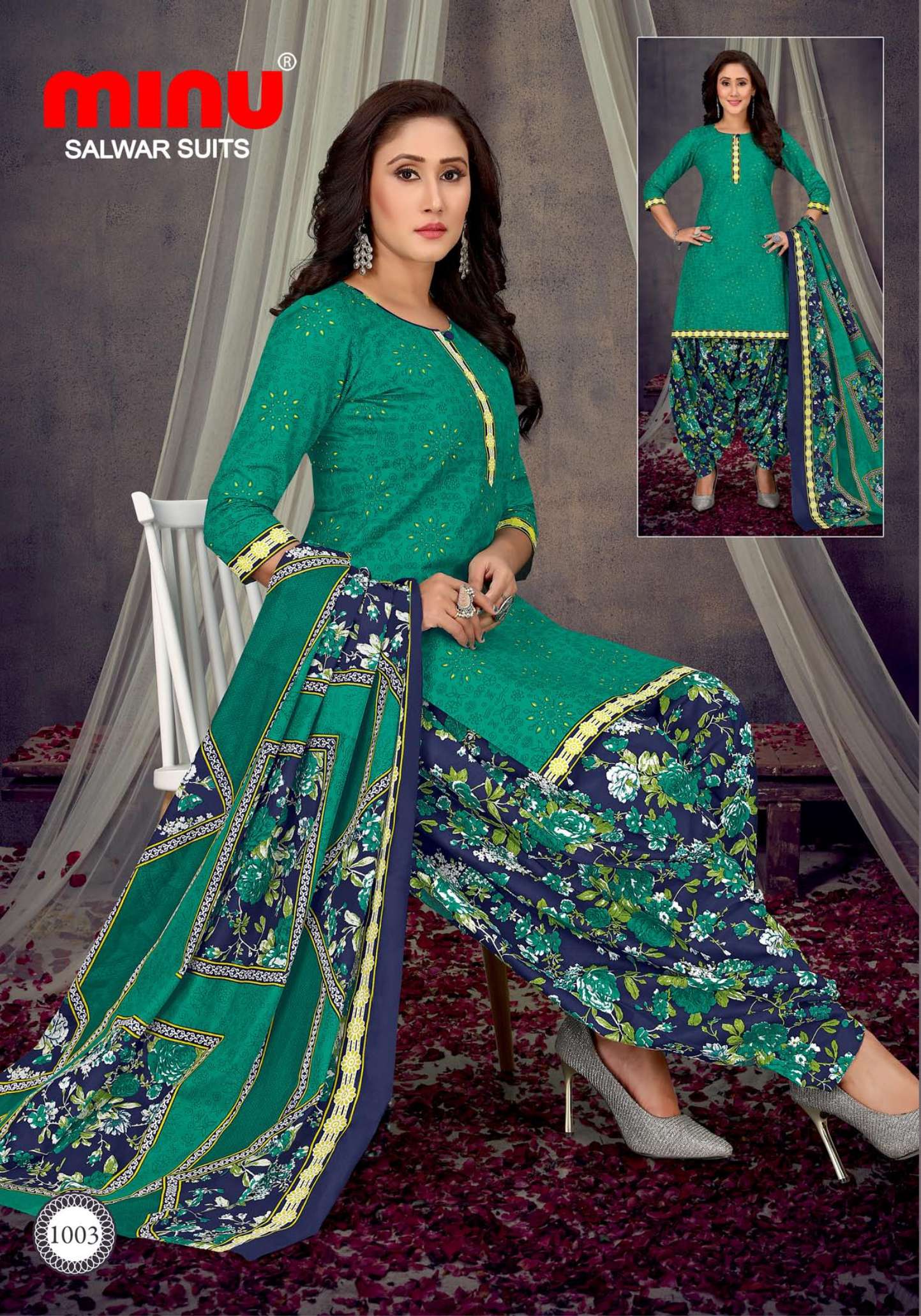 Minu Ruchika Cotton Patiala Dress Material-10P Catalogue