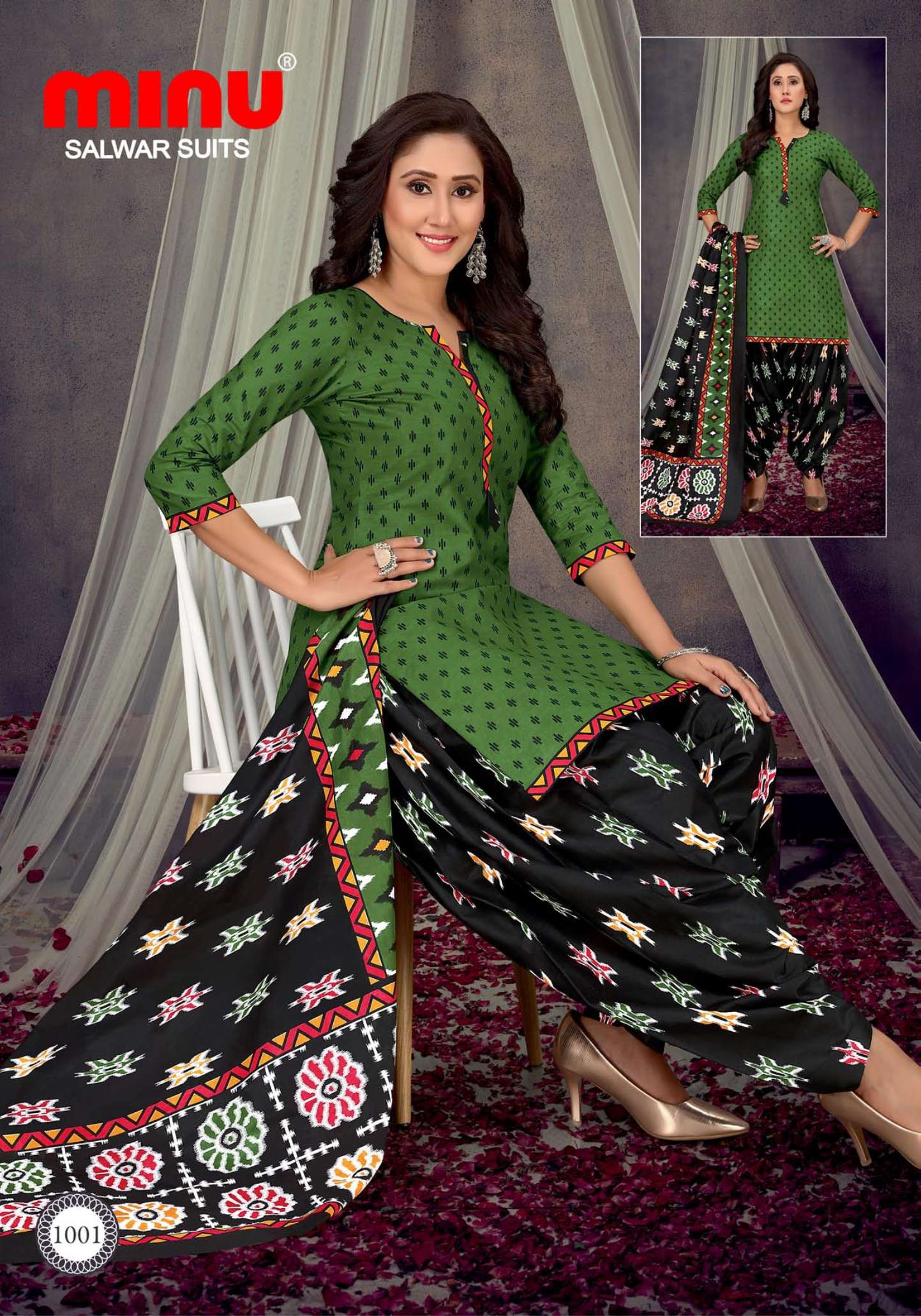 Minu Ruchika Cotton Patiala Dress Material-10P Catalogue