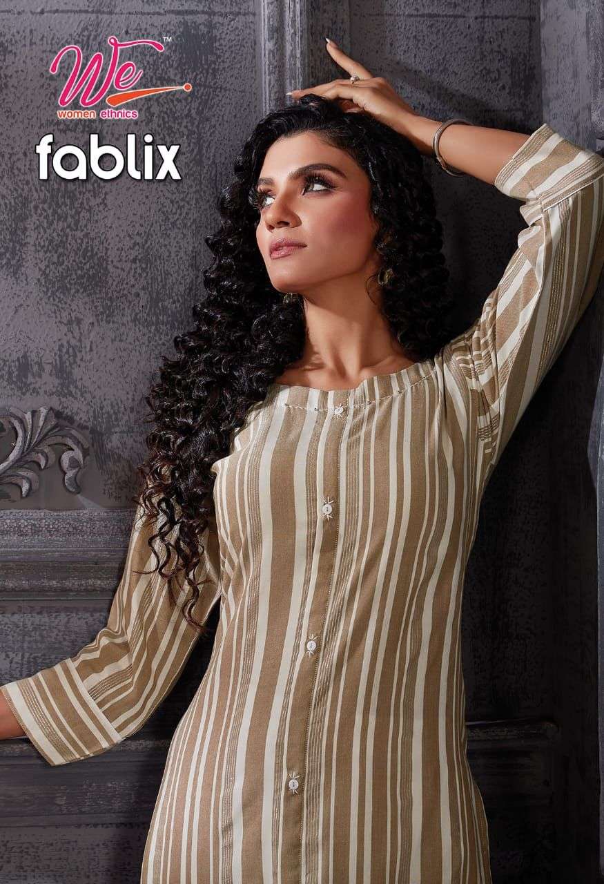 WE Brand FABLIX Straight Kurtis Catalogue