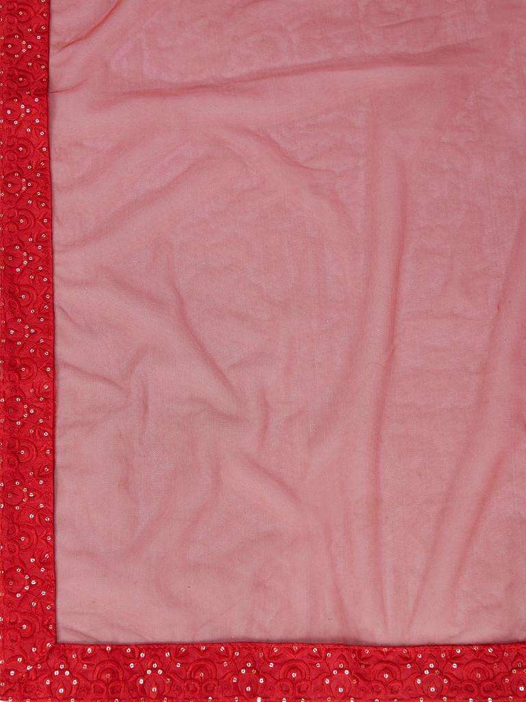 Admiring Maroon Color Designer Soft net Sequins Work