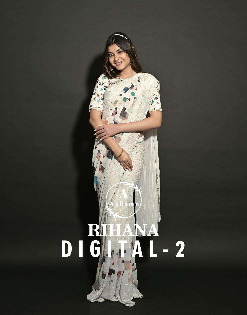 ASHIMA RIHANAAA DIGITAL VOL 2 SERIES 4501 TO 4508 GEORGETTE SAREES COLLECTION