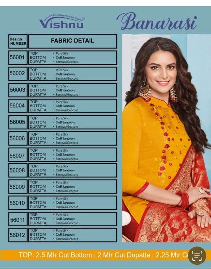  BANARASI BY VISHNU IMPEX SILK FANCY CASUAL WEAR DRESS MATERIALS