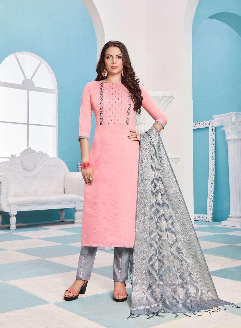  BANARASI BY VISHNU IMPEX SILK FANCY CASUAL WEAR DRESS MATERIALS
