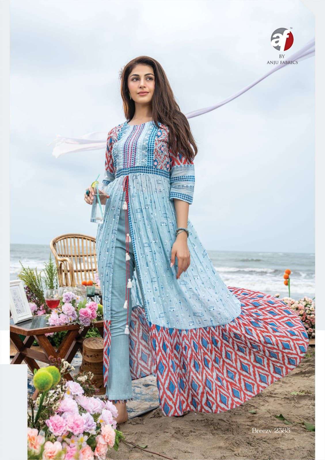 CENTRE SLIT KURTI WITH PANT Catalogue  Breezy