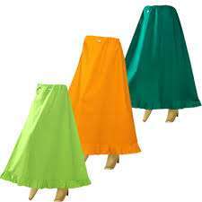 COTTON SARI WOMEN SOLID INNER WEAR READY MADE PETTICOAT SUPPLIER AT KRISHNA CREATION