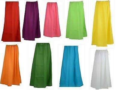 COTTON SARI WOMEN SOLID INNER WEAR READY MADE PETTICOAT SUPPLIER AT KRISHNA CREATION