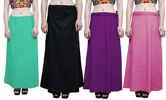 COTTON SARI WOMEN SOLID INNER WEAR READY MADE PETTICOAT SUPPLIER AT KRISHNA CREATION
