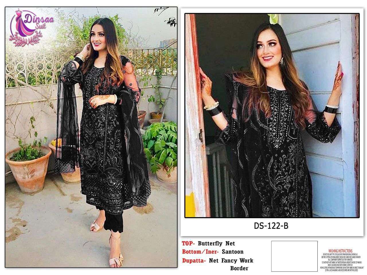 DINSAA DESIGN 122 PAKISTANI SUIT AT WHOLESALE RATE