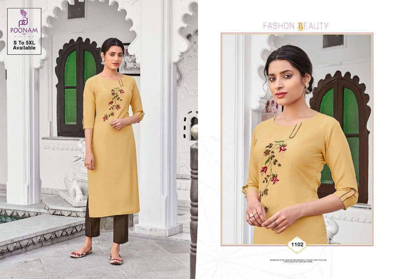DIVA VOL 11 BY POONAM RAYON DAILY WEAR FANCY KURTI