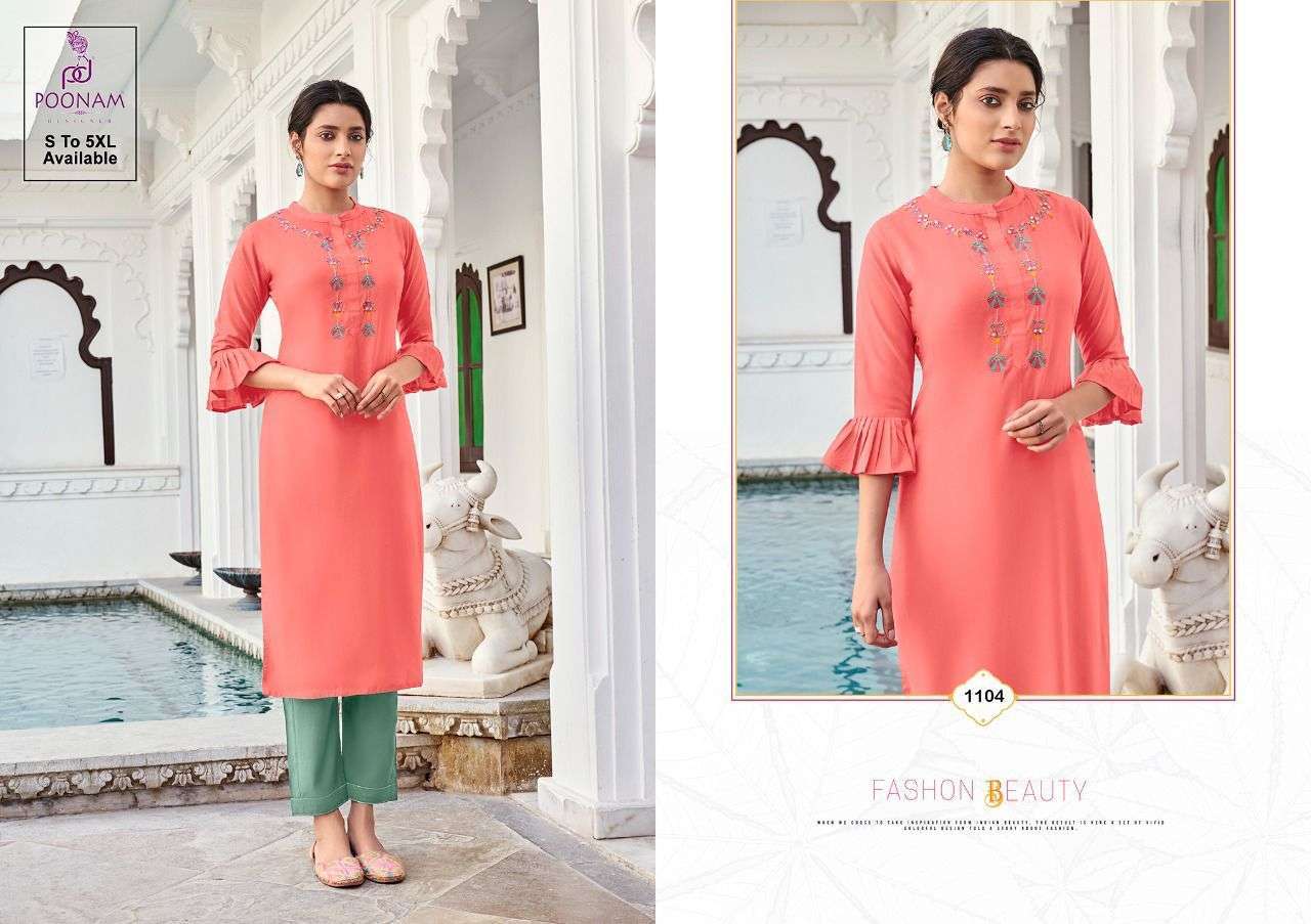DIVA VOL 11 BY POONAM RAYON DAILY WEAR FANCY KURTI