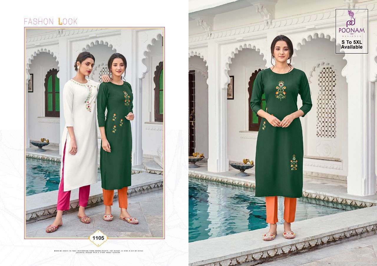 DIVA VOL 11 BY POONAM RAYON DAILY WEAR FANCY KURTI