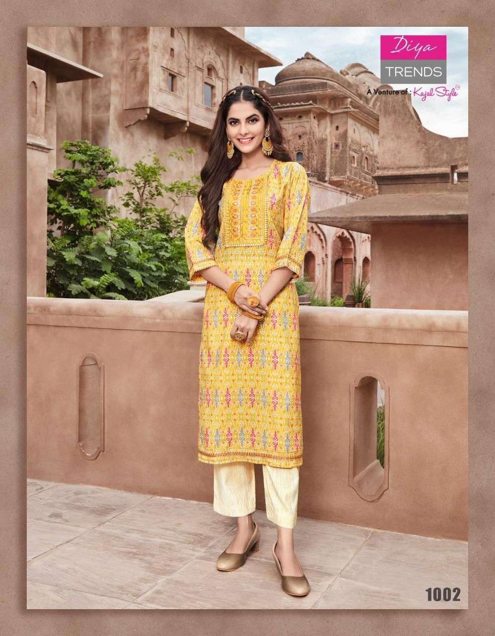  DIYA TRENDS GOLDY VOL 1 KURTI WITH PANT PAIR