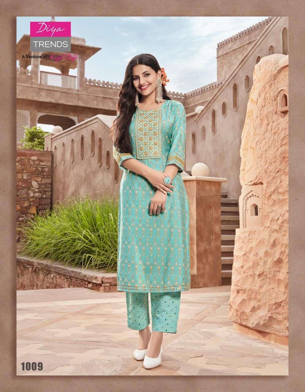  DIYA TRENDS GOLDY VOL 1 KURTI WITH PANT PAIR