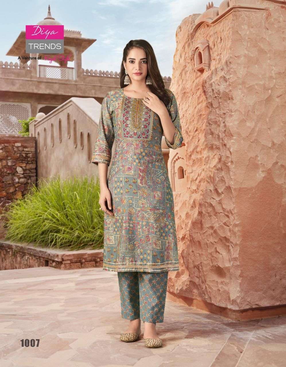  DIYA TRENDS GOLDY VOL 1 KURTI WITH PANT PAIR