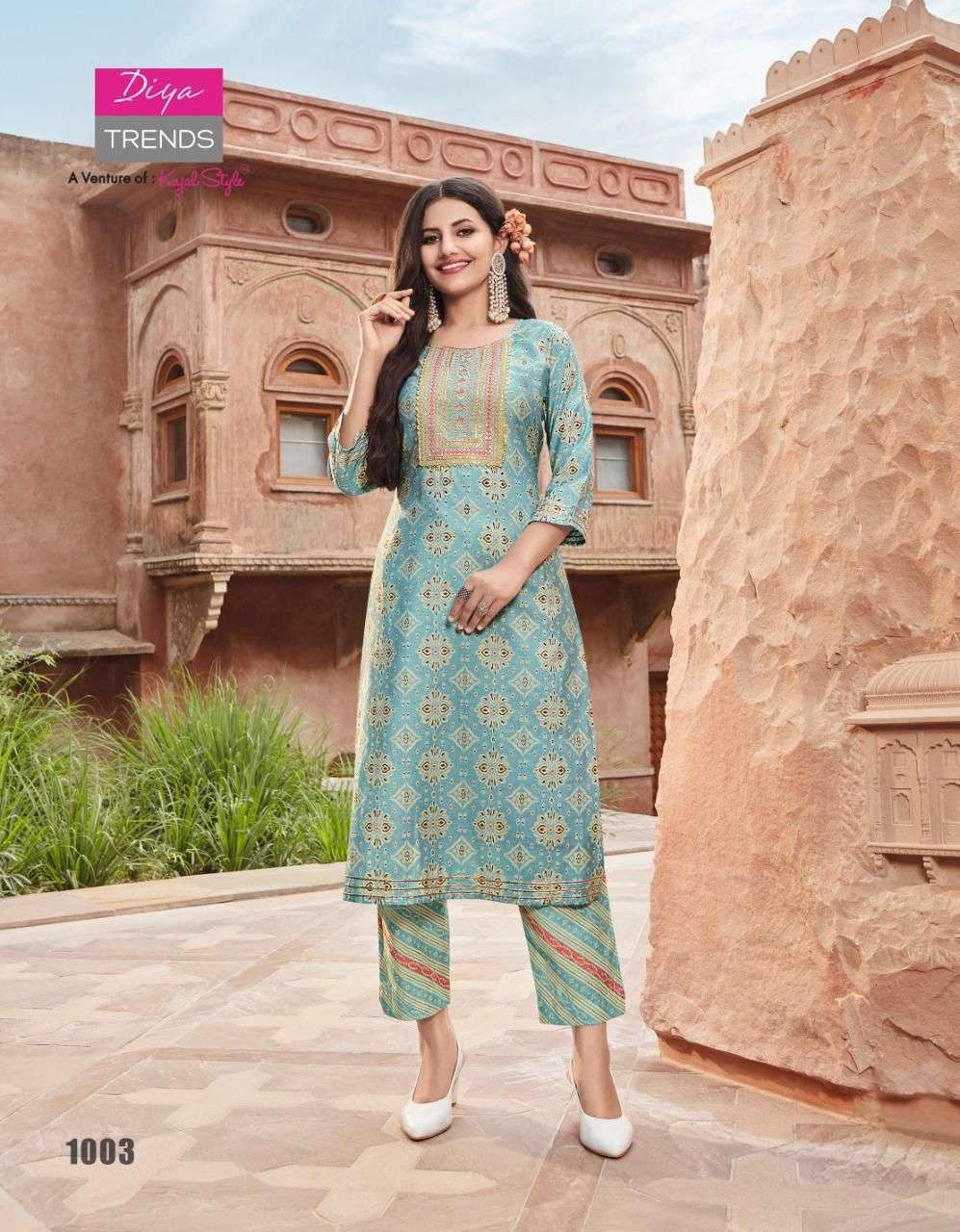  DIYA TRENDS GOLDY VOL 1 KURTI WITH PANT PAIR