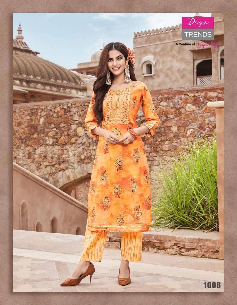  DIYA TRENDS GOLDY VOL 1 KURTI WITH PANT PAIR