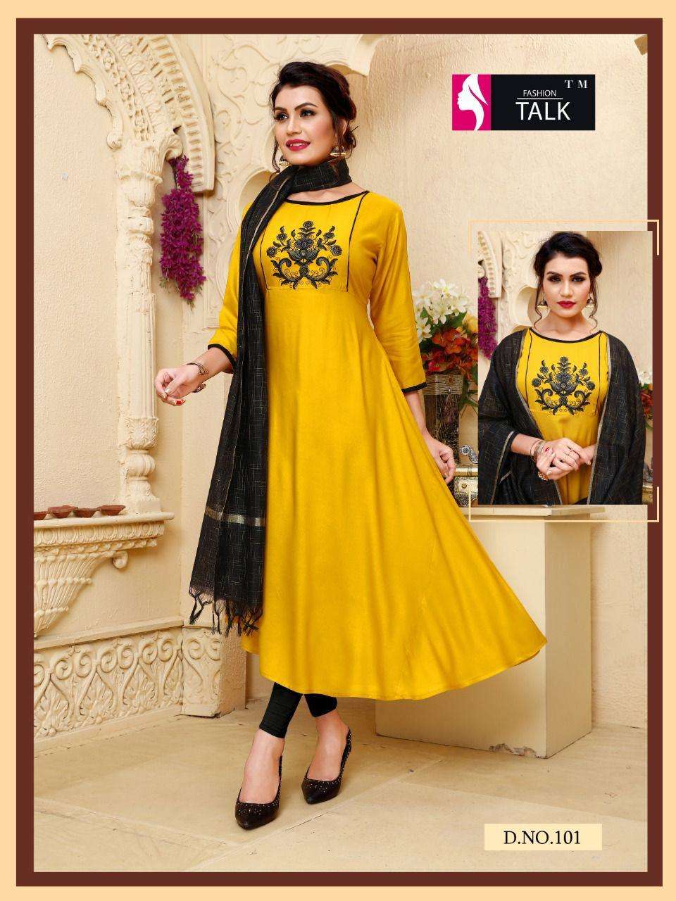 FASHION TALK  NEW RICH GIRL vol.2 Kurti with dupatta Plain Anarkali Kurtis